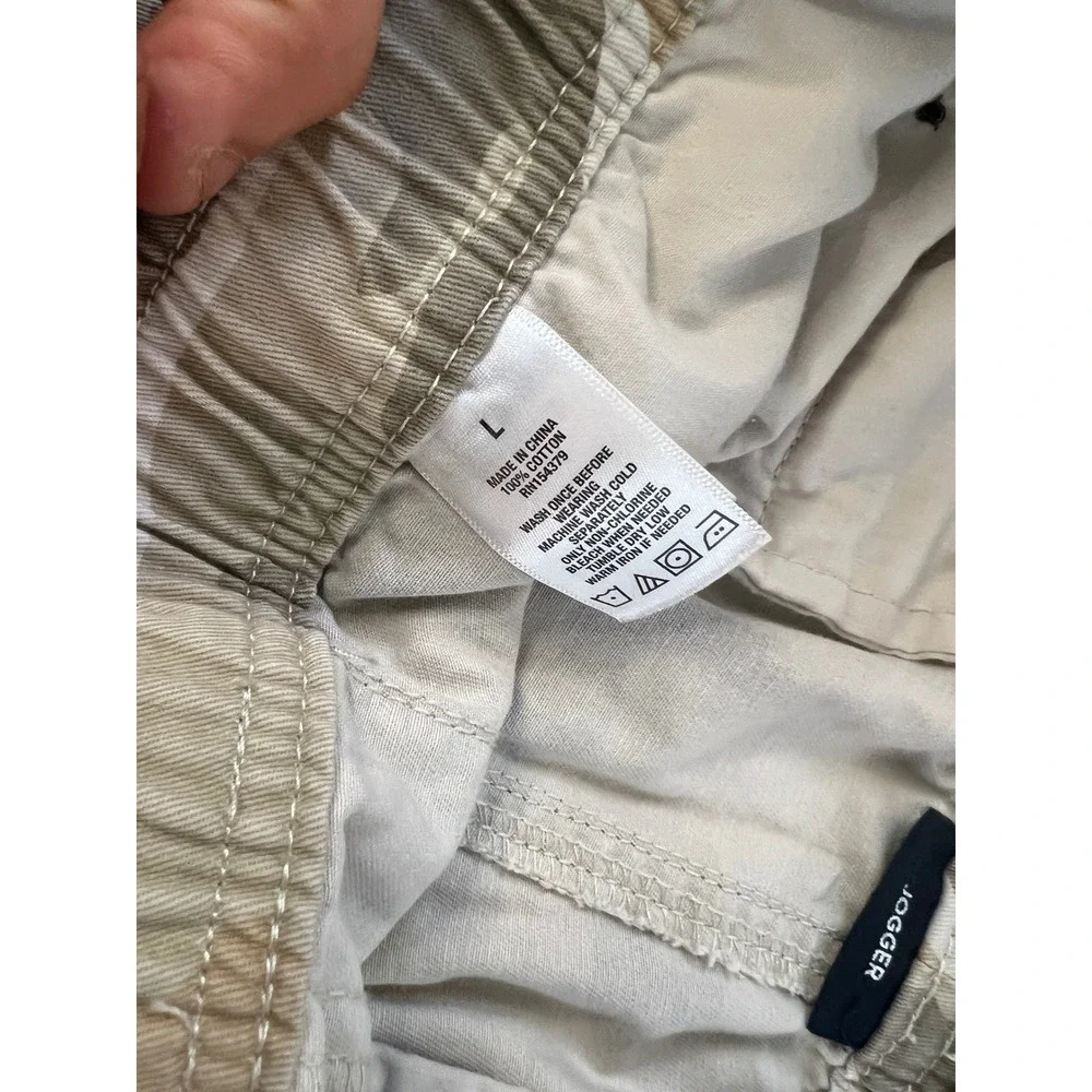Aero Mens Camo Joggers Tan Beige Desert Camouflage Cotton Pants Large